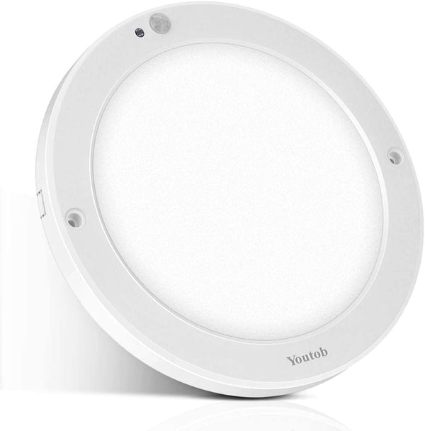 Youtob LED Ceiling Light Motion Sensor 15W 1200LM PIR Sensor Light, Ultra Slim Panel LED Light for Indoor Outdoor Stair Bedroom Porch Bathroom Hallway(240V 4000K Cool White)