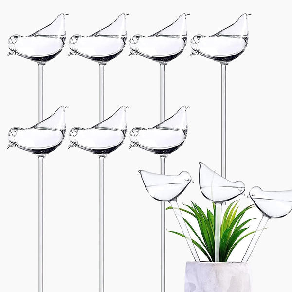 10 Pcs Bird Shape Plant Waterer Plastic Plant Watering Globes Self-Watering Bulbs Large Garden Watering Stakes Automatic Irrigation Device for Indoor Outdoor Plants