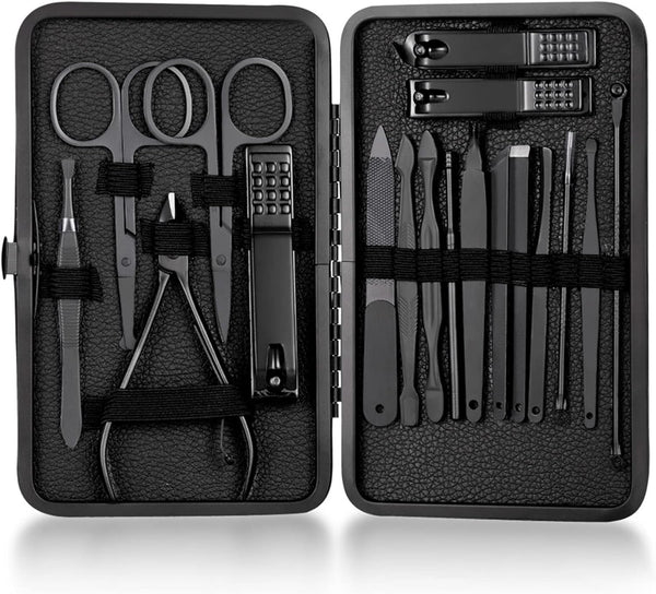 Nail Clippers Professional Manicure Set Nail Grooming Kit for Thick Nails Cuticle Remover Toe Nail Care Cutter Pedicure Kit Nail Clippers Portable Set Travel Tool Kit for Men Women