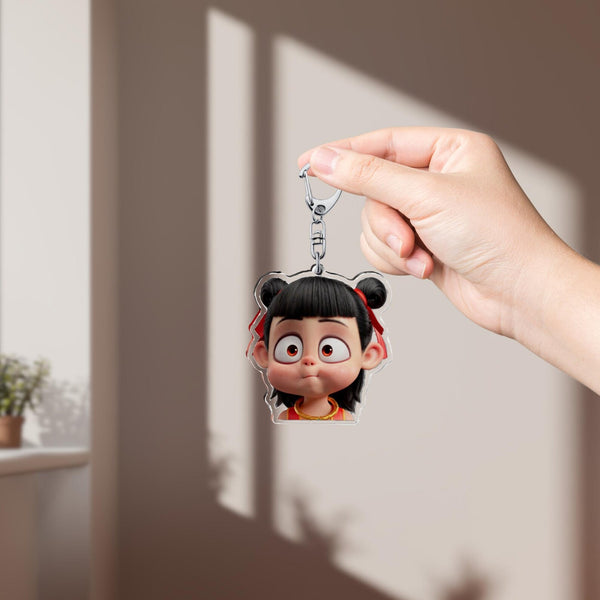 Nezha2 Inspired Funny Facial Expression Acrylic Keychain